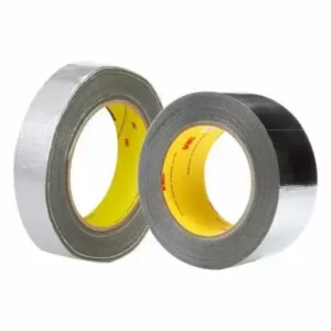 3M 363 Shiny Silver High Temperature Aluminum Foil-Glass Cloth Tape, 1in x 7in(100 per pack), 888519278369