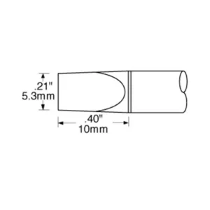 .21" (5.3mm) Extra Large Chisel Solder Tip