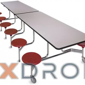 Biofit - 12F1229C - 12' Table - Individual Seats - Chrome - 29" H (12F1229C)