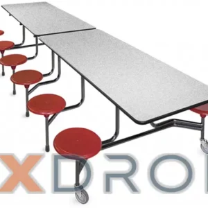 Biofit - 12F4ADA32C - 12' Table - ADA - Individual Seats - Chrome - 32" H (12F4ADA32C)